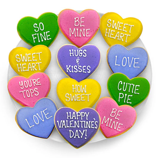 Conversation Hearts Valentine Favor Tray