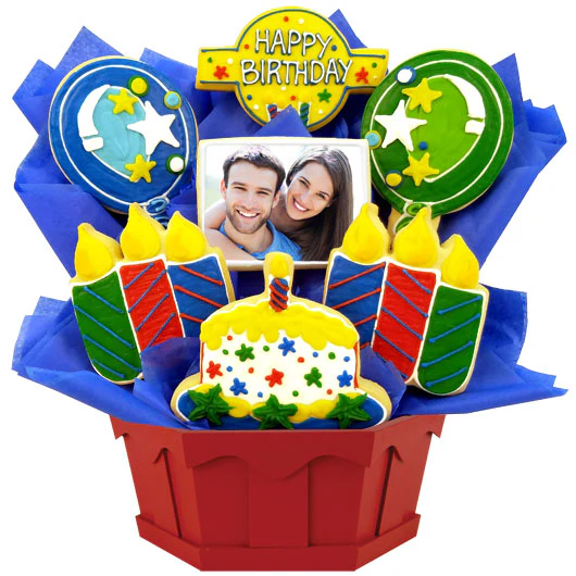Photo Cookies - Confetti and Candles Primary